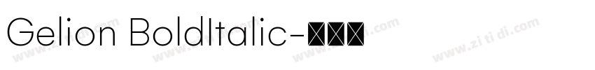 Gelion BoldItalic字体转换